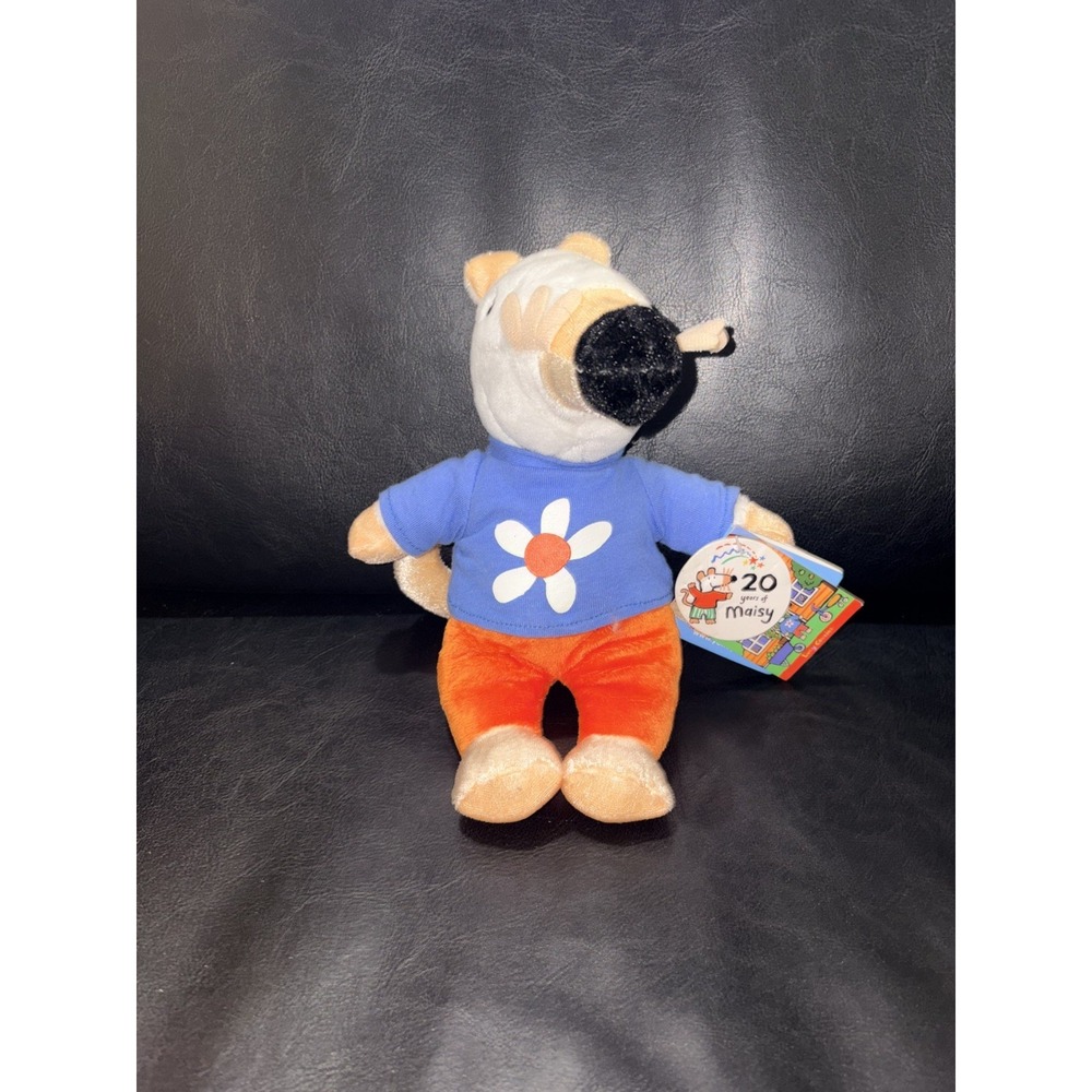 Yottoy Maisy Mouse Plush Stuffed Animal Blue Floral Flower Shirt Orange Pants